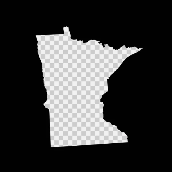 Minnesota Stencil Map Plantilla Corte Por Láser Sobre Fondo Transparente — Vector de stock