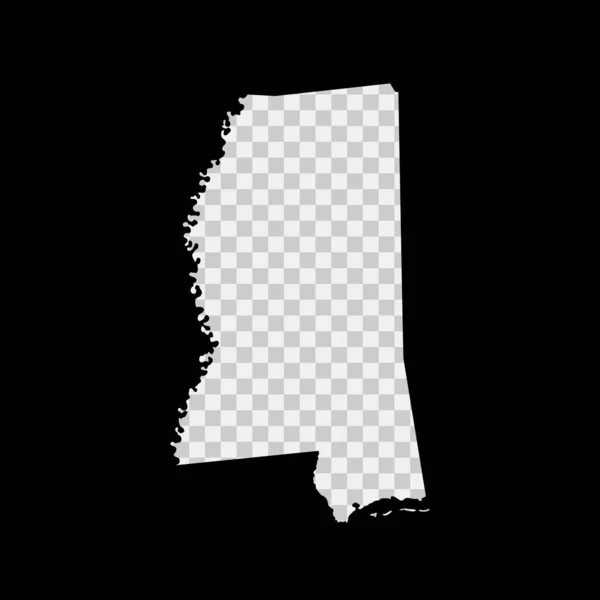 Mississippi Stati Uniti Mappa Stencil Stato Modello Taglio Laser Sfondo — Vettoriale Stock