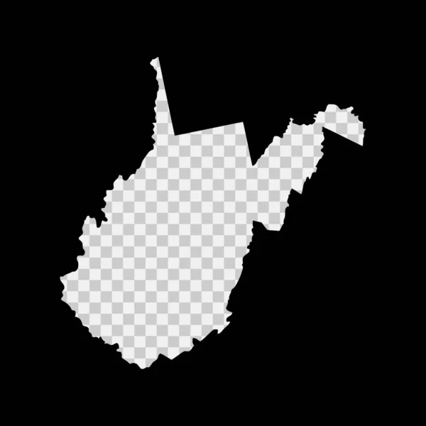 West Virginia Amerikansk Delstatskarta Laser Skärmall Transparent Bakgrund Skära Vektor — Stock vektor