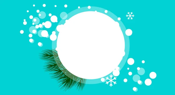 Blaue Weihnachten Hintergrund flachen Stil Vektor Illustration — Stockvektor