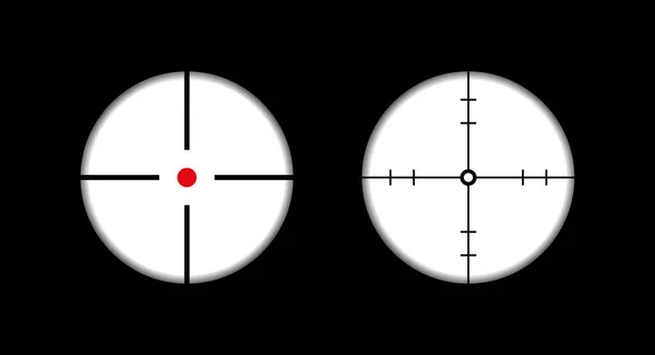 Sniper Fadenkreuz Zielfernrohre Vorlage. Vektorillustration — Stockvektor
