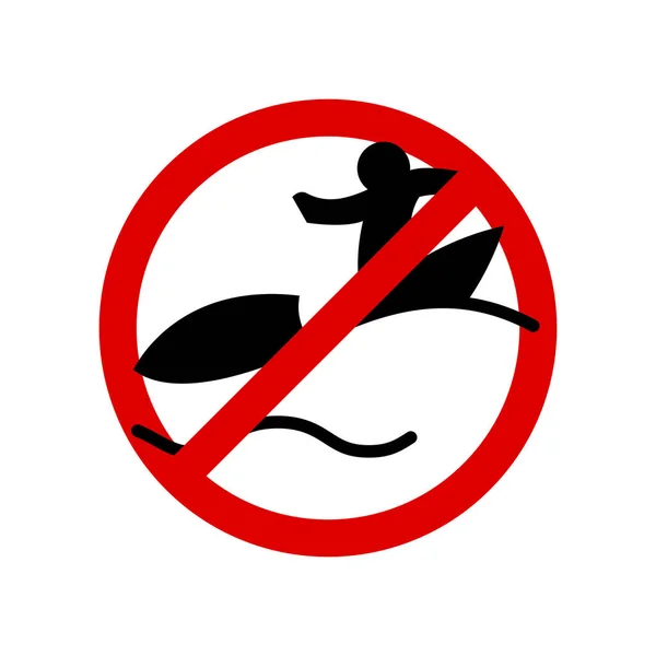 不准冲浪禁酒标志禁止通行的标志 在白色上孤立的向量图 — 图库矢量图片