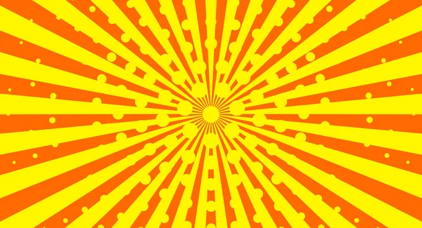 Fond Bande Dessinée Dans Style Pop Art Rayons Soleil Rétro — Image vectorielle