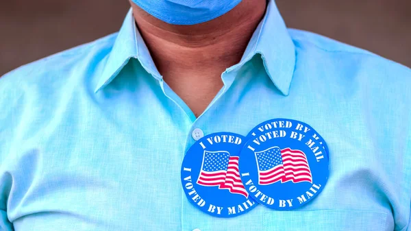 Voting Fraud Concept Lack Trustworthiness Mail Voting Man Puts Multiple — Stock Photo, Image