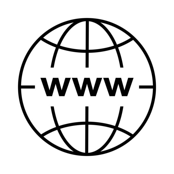 Всемирная паутина. Простая линейная векторная иллюстрация