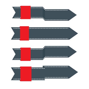 Ok sancaklarının vektör seti. Doğrudan form. Ticari bilgi diyagramı görünümleri. Hizmeti karşılaştırmak için bölüm. Yükselme ve alçalma eğilimi. Keskin İşaretçi