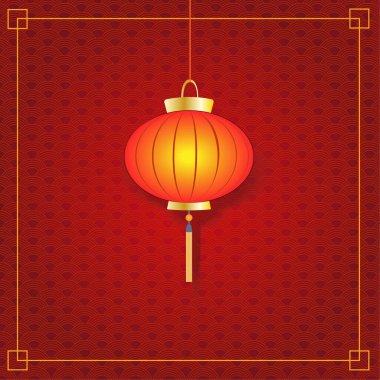 Renkli Çin fenerleri, renkli vektör çizimi