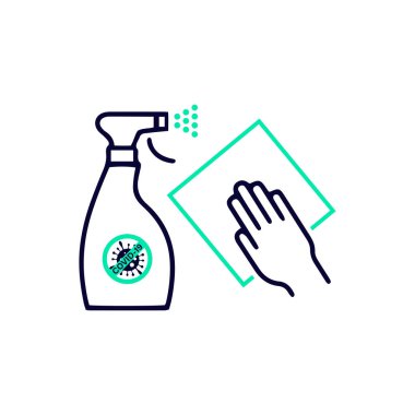 El hijyeni. Coronavirus covid-19 elleri virüslerden koruyan önleyici bir el dezenfektanıdır. Ellerini yıka ve antiseptik kullan..