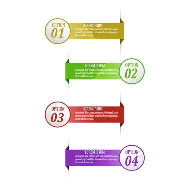 Soyut bilgi grafikleri sayı seçenekleri şablonu. Vektör çizimi. İş şablonu