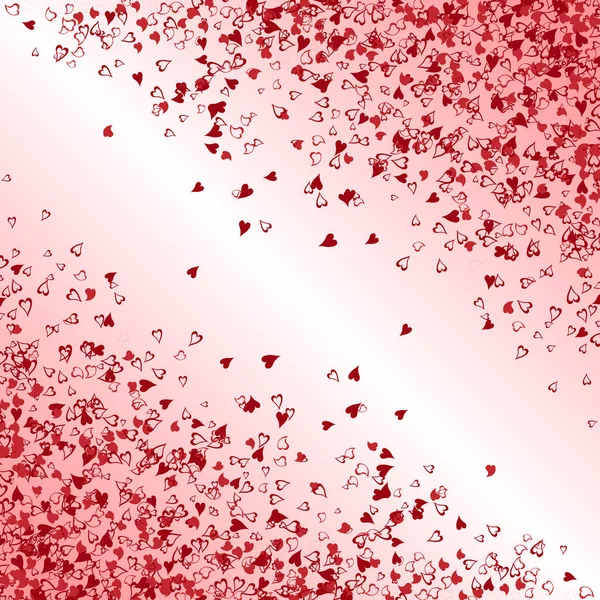 Vzor Padajícími Srdci Valentýna Vektorová Ilustrace — Stockový vektor
