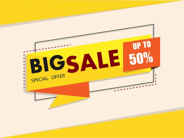 Design Modelo Venda Banner Oferta Especial Big Sale Ilustração Vetorial — Vetor de Stock