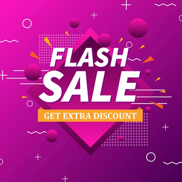 Дизайн Шаблона Распродажи Баннеров Специальное Предложение Flash Sale Векторная Иллюстрация — стоковый вектор