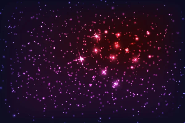 Fondo Galaxia Cósmica Con Stardust Estrellas Brillantes Brillantes Ilustración Vectorial — Vector de stock