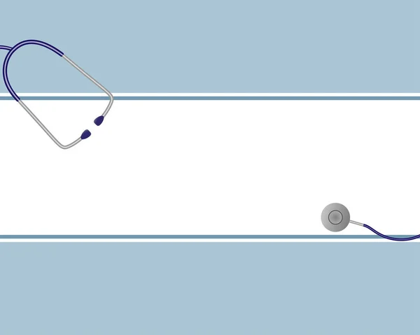 Medizinischer Hintergrund Stethoskop Horizontalrahmen Für Die Präsentation Vektorillustration — Stockvektor