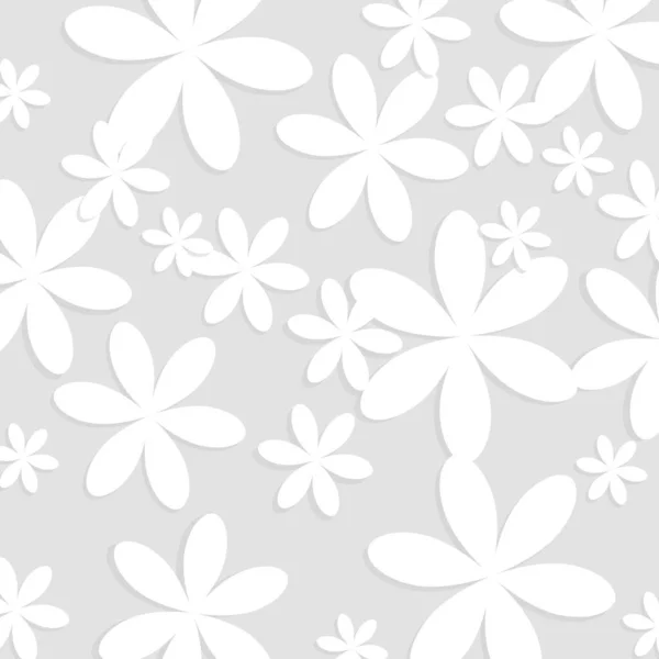 Flor Papel Flores Brancas Cortadas Papel Decoração Casamento Buquê Noiva — Vetor de Stock