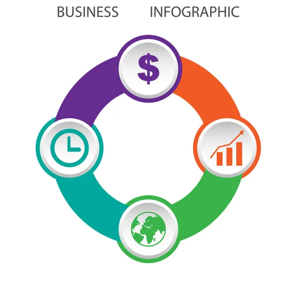 Plantilla Opciones Número Infografías Abstractas Ilustración Vectorial Plantilla Empresarial — Vector de stock