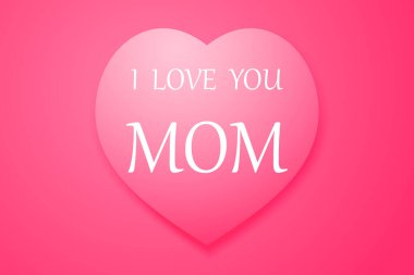 Güzel çiçekli, renkli vektör resimli Anneler Günü tebrik kartı.