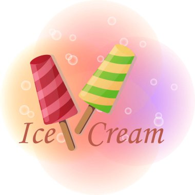 Dondurmanın renkli vektör çizimi