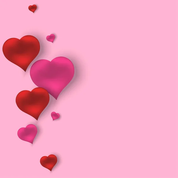 Fond Coeur Romantique Illustration Vectorielle Colorée Pour Saint Valentin — Image vectorielle