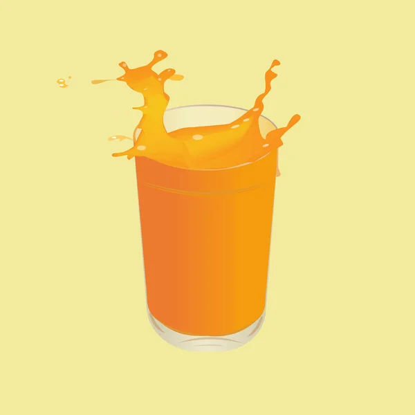 杯子里的果汁和水 — 图库矢量图片