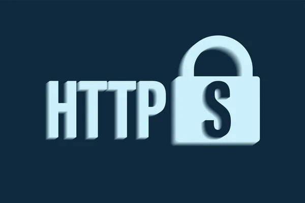 Https Protection Des Données Sécurité Internet Sécurité Site Web Illustration — Image vectorielle