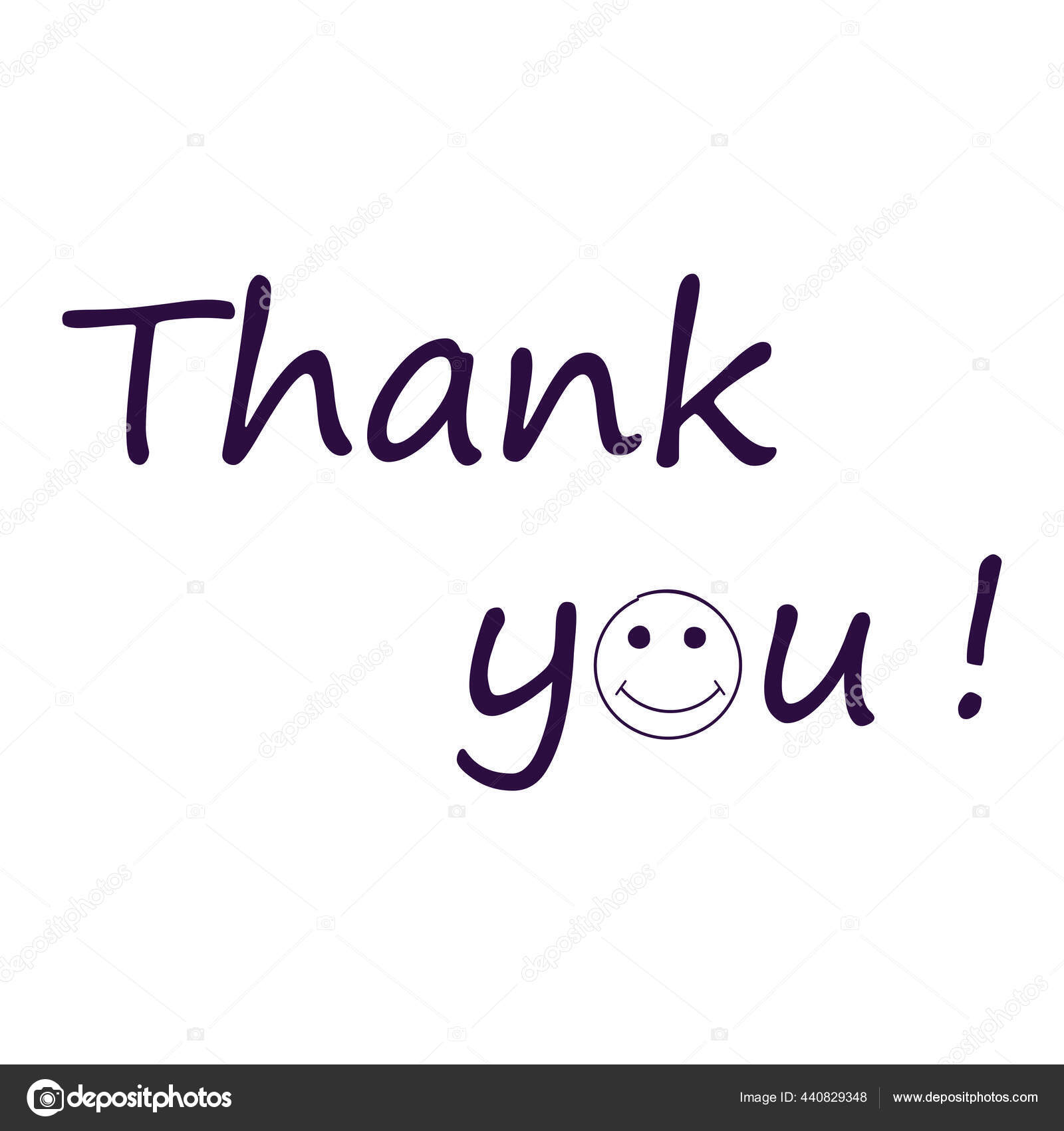 Thank You Inscription Hand Drawn Vector Illustration Stock Vector Image By C Natali0