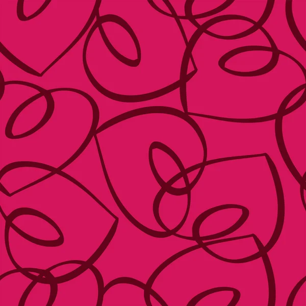 Elle çizilmiş kırmızı kalplerle romantik, pürüzsüz bir düzen. Pembe arka planda renkli karalama kalpler. Tasarım için şablon hazır, tebrik kartı, baskı, poster, parti, Sevgililer Günü, klasik tekstil.