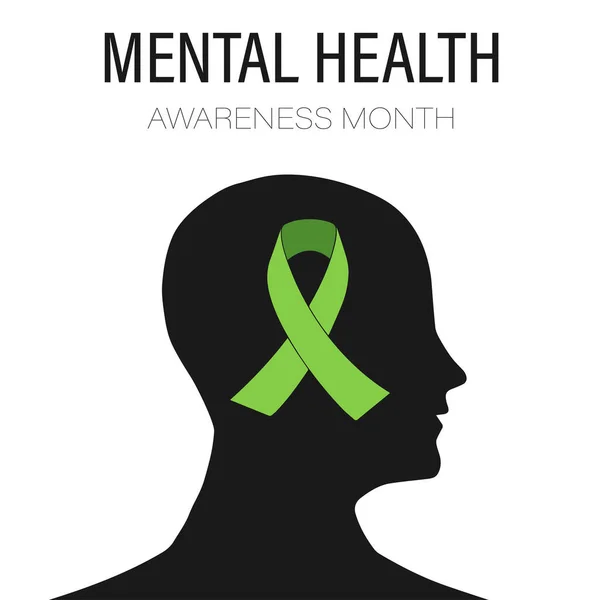 Mental Health Awareness Month in May. Annual campaign in the United States. Raising awareness about mental health. Control and protection. Preventive campaign. Medical health care design. Vector