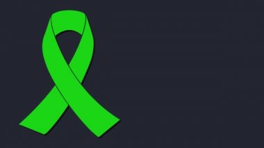 Dünya Akıl Sağlığı Günü, küresel zihinsel sağlık eğitiminin, farkındalık yaratmanın ve sosyal lekelere karşı savunuculuğun uluslararası günüdür. Yeşil kurdele, koyu mavi arka planda farkındalık sembolü ve beyaz metindir. Canlandırma