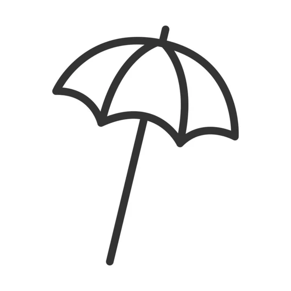 Strandparaplyikon Sommarkoncept Paraplyskylt Vit Bakgrund Paraplyikon För Mobilt Koncept Och — Stock vektor