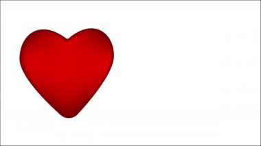 Dünya Kalp Günü temalı video animasyonu, 29 Eylül 'de dünya çapında her yıl kutlanıyor. İzole edilmiş beyaz bir arka planda trafik grafikleri. Kalp atışı