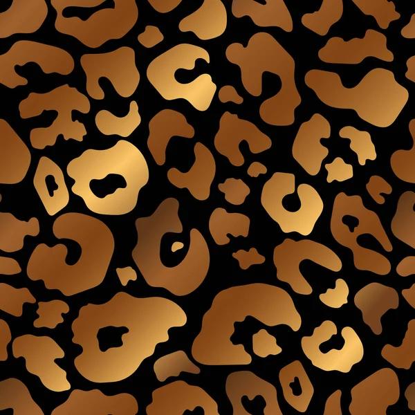 Trendy Modello Astratto Leopardo Bronzo Senza Cuciture Vector Wild Animale — Vettoriale Stock