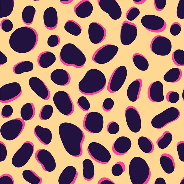 Vector Trendy Leopard Skin Seamless Pattern Abstract Wild Animal Cheetah — Stock Vector