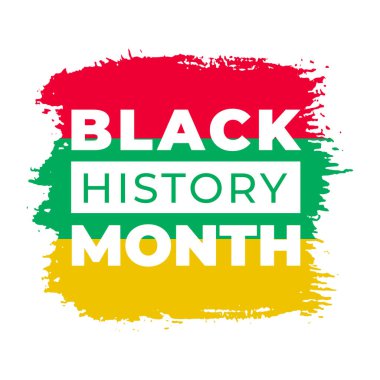 Black History Month. Vector African American History Flag Design Element for poster, print, card, banner, background clipart