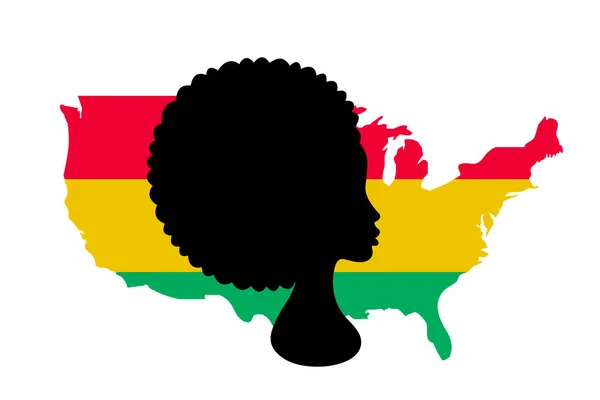 Mes Historia Negra Vector African American History Design Element African — Vector de stock