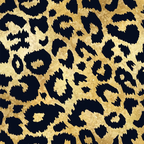 Vektor Trendy Zlatý Leopard Kůže Abstraktní Bezešvé Vzor Divoké Zvíře — Stockový vektor