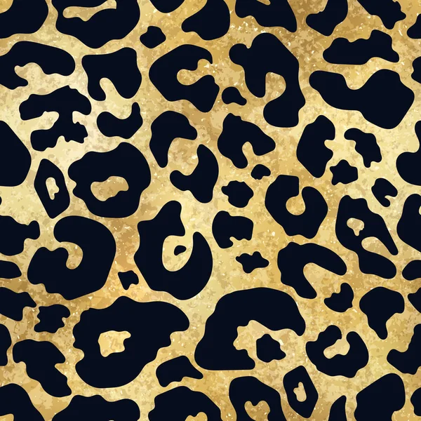 Vector Trendige Gold Leoparden Abstrakte Nahtlose Muster Wildtier Gepardenhaut Goldene — Stockvektor