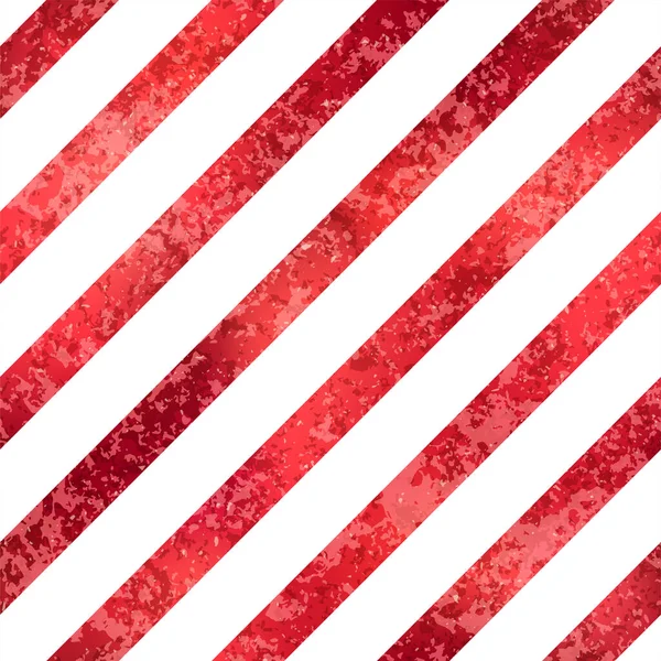 Vector Christmas Striped Red Gold Seamless Pattern Shiny Festive Shimmer — Stock Vector