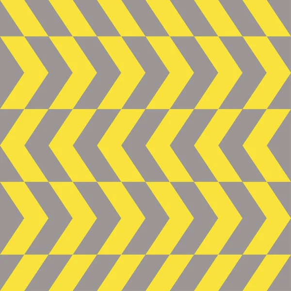 Modèle Zigzag Lignes Pointillées Jaunes Grises Illustration Vectorielle Sans Couture — Image vectorielle