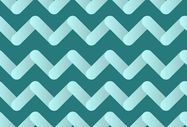 Zigzag Ornamento Sem Costura Padrão Ilustração Vetorial Cores Azul Branco —  Vetores de Stock