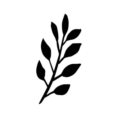 Orman elle çizilmiş vektör bırakır. Sonbahar yaprağı beyaz arka planda izole edilmiş. Botanik orman bitkileri veya Eylül ayı ağaç yaprakları