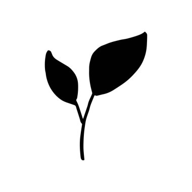 Orman elle çizilmiş vektör bırakır. Sonbahar yaprağı beyaz arka planda izole edilmiş. Botanik orman bitkileri veya Eylül ayı ağaç yaprakları