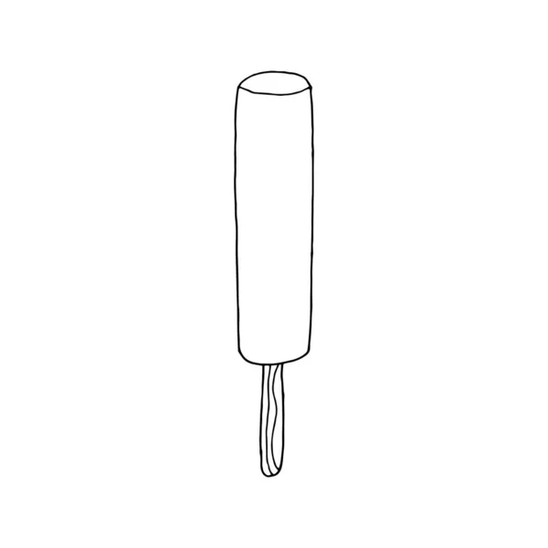 Gelado Mão Gelado Isolado Sobre Fundo Branco Sorvete Vector Ilustração —  Vetores de Stock