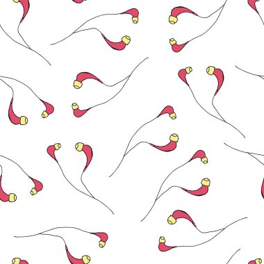 Kulaklıklar pürüzsüz. El çizimi arka plan. Vektör illüstrasyonu