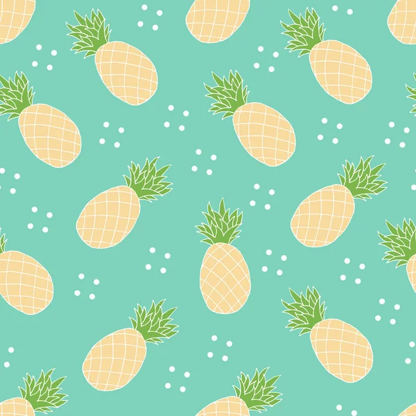 Doodle Ananas Modello Senza Cuciture Disegnato Mano Uno Sfondo Ananas Illustrazione Stock