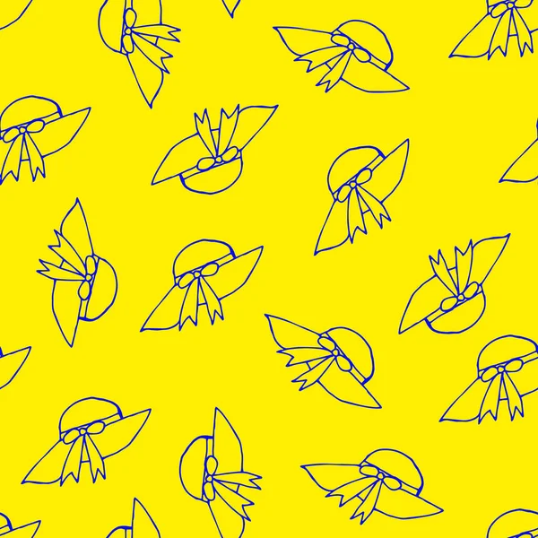 Doodle Parapluie Plage Planche Surf Motif Sans Couture Autocollant Illustration — Image vectorielle