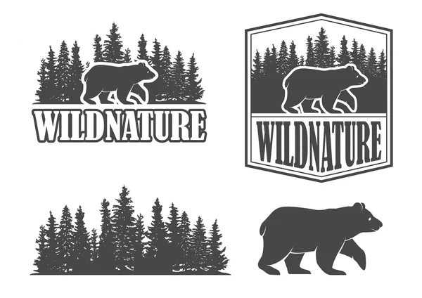 Emblemas del oso — Vector de stock