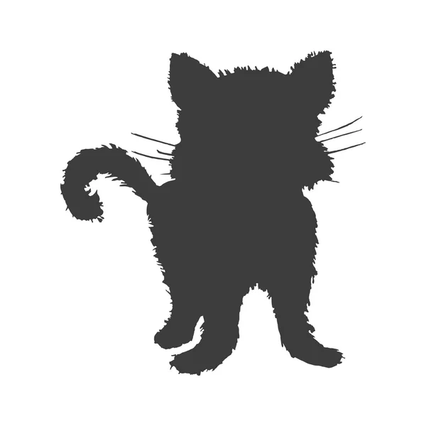 Silhouette de chat — Image vectorielle