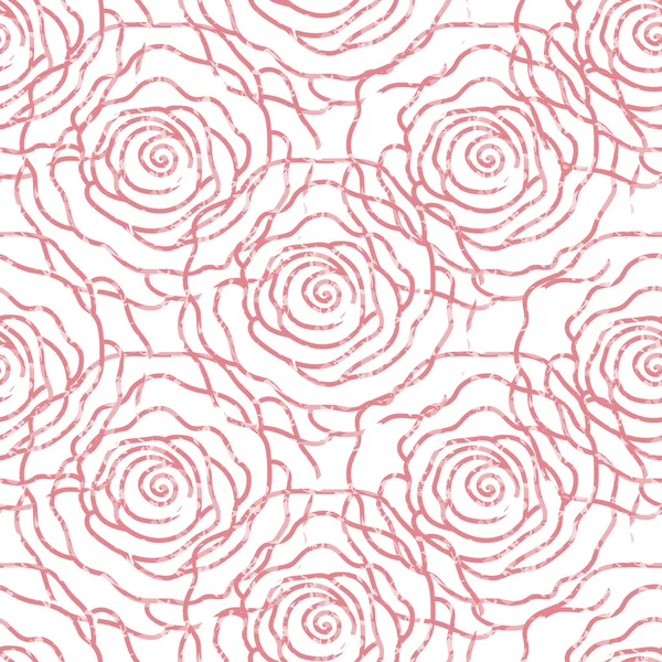 Sömlös bakgrund rosa rosor — Stock vektor