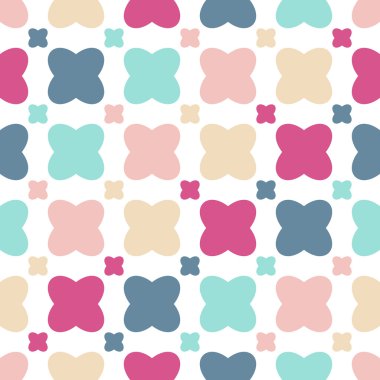 Dikişsiz desen renkli çiçekler